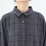 先染めチェック前開きシャツワンピース | FUNNY COMPANY+  | 詳細画像21