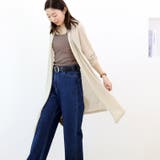 袖ループストレッチメッシュロングカーディガン | FUNNY COMPANY＋  | 詳細画像2 