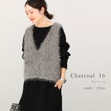 フェザーヤーンVネックニットベスト | FUNNY COMPANY＋  | 詳細画像16 