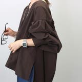 バックギャザー袖ボリュームシャツブラウス | FUNNY COMPANY＋  | 詳細画像5 