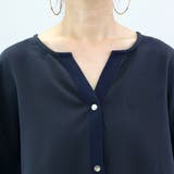 ドットボタンバックフリルジョーゼットブラウス | FUNNY COMPANY＋  | 詳細画像21 