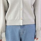 ゴールドボタン畦編みVネックカーディガン | FUNNY COMPANY＋  | 詳細画像23 