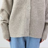 クリアボタンリブ使いVネックカーディガン | FUNNY COMPANY＋  | 詳細画像23 