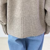 クリアボタンリブ使いVネックカーディガン | FUNNY COMPANY＋  | 詳細画像24 