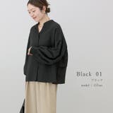 杢無地バックフリル前開きブラウス | FUNNY COMPANY＋  | 詳細画像17 