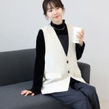 ノーカラーVネックベスト | FUNNY COMPANY+ | 詳細画像9