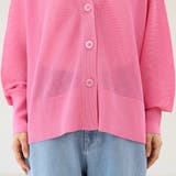 UV加工ガーター編みVネック長袖カーディガン | FUNNY COMPANY＋  | 詳細画像24 