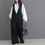 ダブルクロス深Vサロペット | FUNNY COMPANY＋  | 詳細画像4 