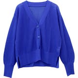 UV加工ガーター編みVネック長袖カーディガン | FUNNY COMPANY＋  | 詳細画像26 