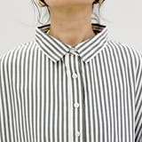 T/Cストライプスタンダードカラー長袖シャツワンピース | FUNNY COMPANY＋  | 詳細画像21 