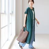 半袖スラブコットンドロスト前開きワンピース | FUNNY COMPANY+ | 詳細画像18