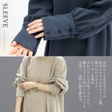 バックファスナー裾フレアロングワンピース | FUNNY COMPANY＋  | 詳細画像11 
