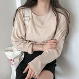 【フリー】ベージュ | Beidelli(ベイデリ)ラウンドネックデイリー長袖Tシャツ | 3rd Spring