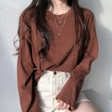 【フリー】ブラウン | Beidelli(ベイデリ)ラウンドネックデイリー長袖Tシャツ | 3rd Spring