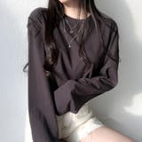 【フリー】チャコール | Beidelli(ベイデリ)ラウンドネックデイリー長袖Tシャツ | 3rd Spring