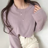 【フリー】ライトパープル | Beidelli(ベイデリ)ラウンドネックデイリー長袖Tシャツ | 3rd Spring