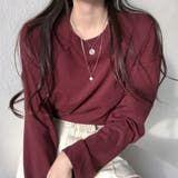【フリー】ワイン | Beidelli(ベイデリ)ラウンドネックデイリー長袖Tシャツ | 3rd Spring