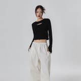 BLACK UP(ブラックアップ)ヒュートンカットウォーマークロップTシャツ | 3rd Spring | 詳細画像4 