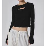BLACK UP(ブラックアップ)ヒュートンカットウォーマークロップTシャツ | 3rd Spring | 詳細画像7 