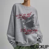 BLACK UP(ブラックアップ)フロントプリンティング裏起毛トレーナー 韓国 | 3rd Spring | 詳細画像1 
