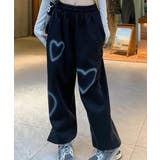 【フリー】ブラック | KICKSEWINGブラックハートワイドジョガーバンディングパンツ | 3rd Spring