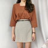 MICHYEORAベルト付きチェックミニスカート 韓国 韓国ファッション | 3rd Spring | 詳細画像2 