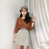 MICHYEORAベルト付きチェックミニスカート 韓国 韓国ファッション | 3rd Spring | 詳細画像12 