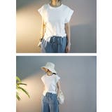 NANING9ロールアップフレンチスリーブTシャツ 韓国 韓国ファッション | 3rd Spring | 詳細画像2
