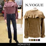 N VogueフリルベロアTシャツ 韓国 | 3rd Spring | 詳細画像1 