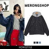 MERONGSHOPフード付きデニムジャケット韓国 韓国ファッション アウター | 3rd Spring | 詳細画像1 