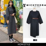 MICHYEORAベルト付きチェックワンピース 韓国 韓国ファッション | 3rd Spring | 詳細画像1 