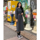 MICHYEORAベルト付きチェックワンピース 韓国 韓国ファッション | 3rd Spring | 詳細画像14 