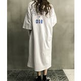【フリー】アイボリー | NANING9バックプリントTシャツワンピース 韓国 韓国ファッション | 3rd Spring