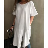 NANING9変形スリットロングTシャツ韓国 韓国ファッション ロング丈 | 3rd Spring | 詳細画像9 