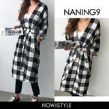 NANING9ブロックチェックガウンコート 韓国 韓国ファッション | 3rd Spring | 詳細画像1 