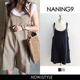 NANING9リネン混紡ショートオールインワン韓国 韓国ファッション リネンパンツ | 3rd Spring | 詳細画像1 