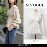 N Vogueボリューム袖フレアブラウス韓国 韓国ファッション | 3rd Spring | 詳細画像1 