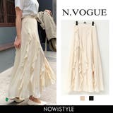 N VogueラッフルAラインスカート韓国 韓国ファッション | 3rd Spring | 詳細画像1 