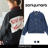 SONYUNARA英字バックデニムジャケット 韓国 韓国ファッション | 3rd Spring | 詳細画像1 