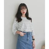 SONYUNARA七分袖ボーダーTシャツ 韓国 韓国ファッション | 3rd Spring | 詳細画像11 