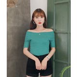 SONYUNARAボーダーオフショルダーTシャツ韓国 韓国ファッション ボーダー | 3rd Spring | 詳細画像10 