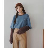 SONYUNARAカラーブロックレイヤードTシャツ韓国 韓国ファッション ロンT | 3rd Spring | 詳細画像7 