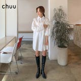 【フリー】ホワイト | CHUU(チュー)バックスリットロングシャツdress | 3rd Spring