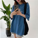 【フリー】ブルー | SONYUNARA(ソニョナラ)ステッチ半袖Tシャツ | 3rd Spring