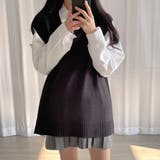 【フリー】ブラック | SONYUNARA(ソニョナラ)Vネックニットベスト | 3rd Spring