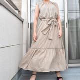 ラインレース ティアードドットワンピース 着やせ | SLENDER | 詳細画像8 