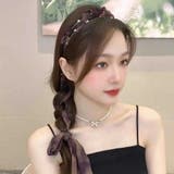ブラウン | リボンカチューシャ リボン取り外し可能 ヘアアレンジ | SLENDER