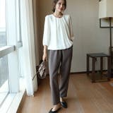 ブラウス トップス ネックタックシフォンブラウス | SLENDER | 詳細画像8 