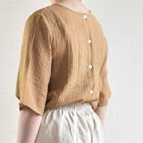 シアーシャツブラウス ラウンドネック 半袖シンプル3WAYシャツ | SLENDER | 詳細画像9 