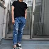 ストレッチコットンハイネックTシャツ モックネックｔシャツ シンプルカットソー | SLENDER | 詳細画像23 